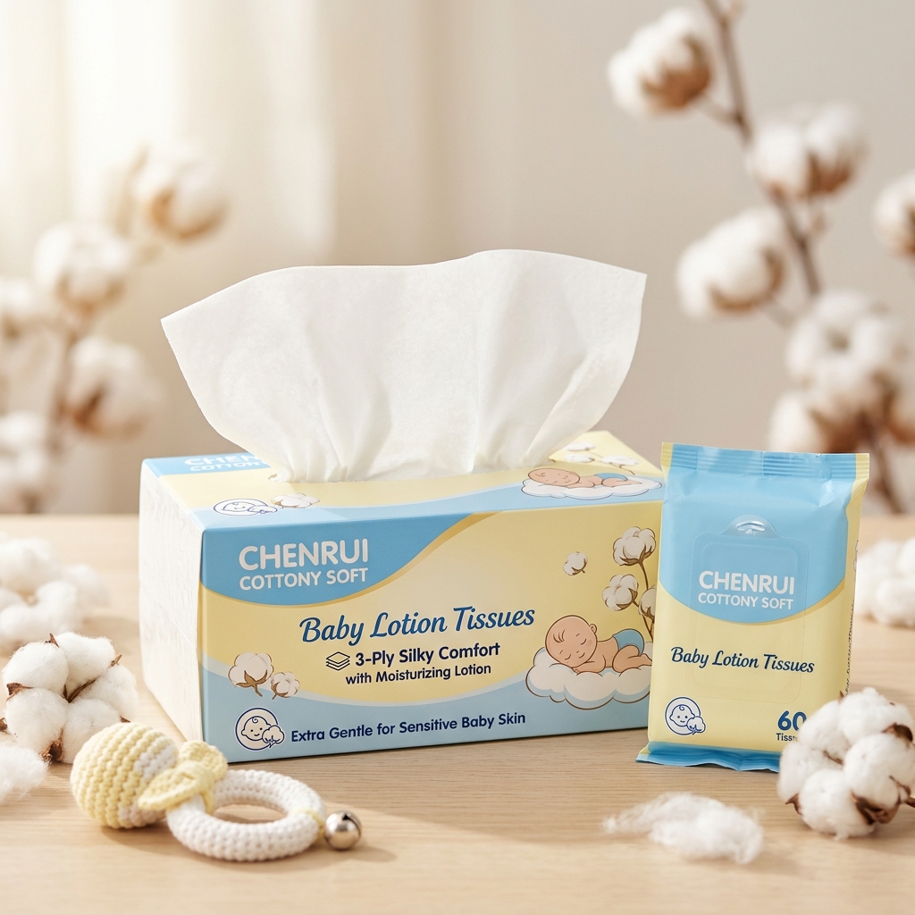 100% Pure Virgin Cotton Baby Lotion Soft Tissues