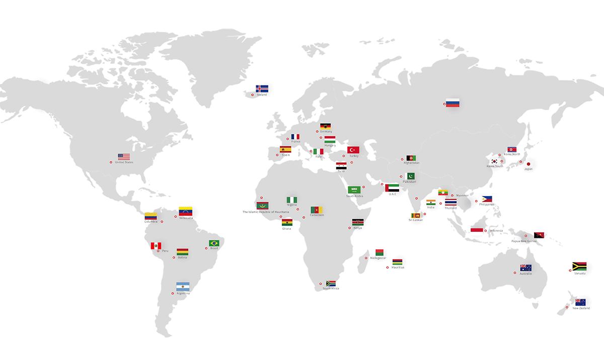 Global Export Network - Chenrui (Fujian) Industry and Trade Co., Ltd. products shipped to 88+ countries worldwide