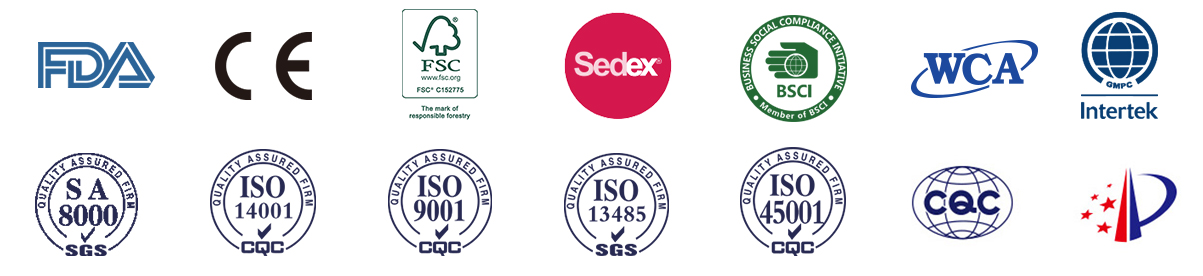 Chenrui (Fujian) Industry and Trade Co., Ltd. International Certifications - CE, FDA, GMPC, ISO13485, ISO9001, BSCI, SEDEX
