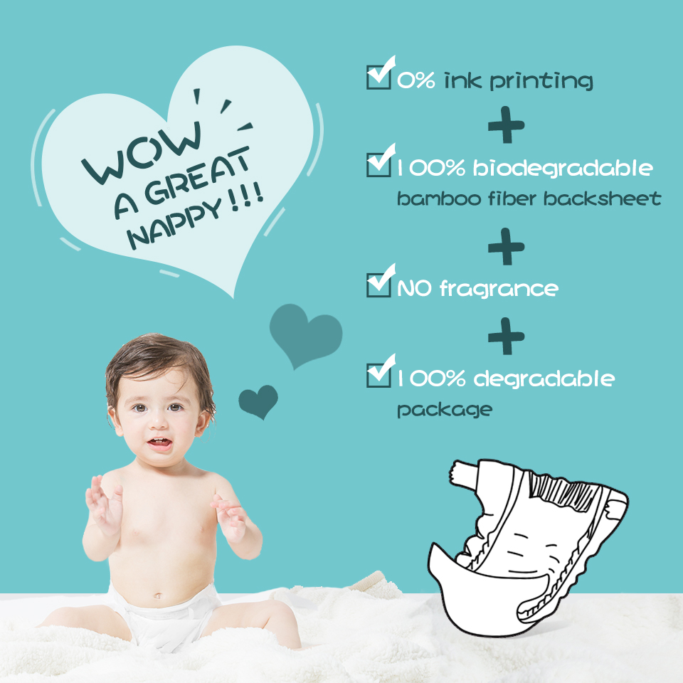 Eco-Friendly Disposable Baby Diaper Manufacturing Companies Bamboo - OEM Baby Diapers