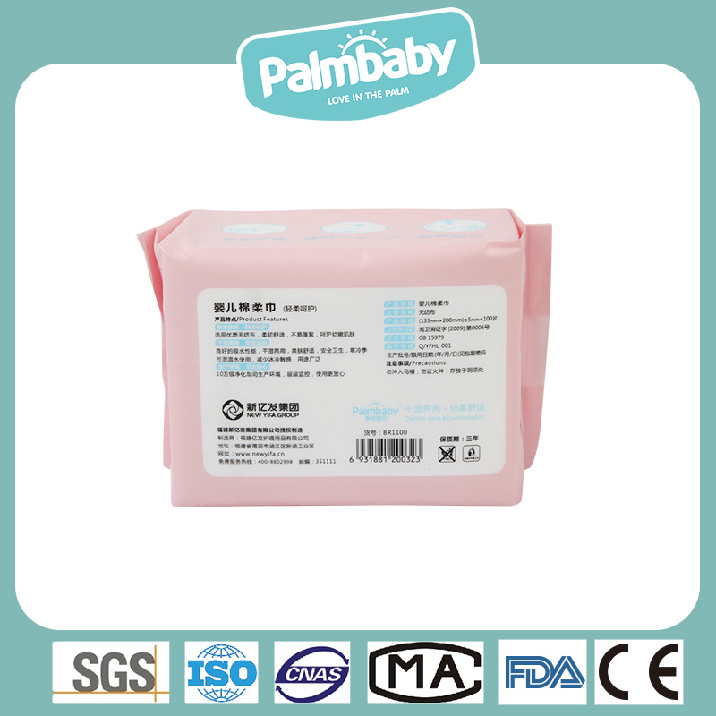 Cotton Tissues for Baby Sensitive Skin Care and Disposable Facial - OEM Dry Tissue