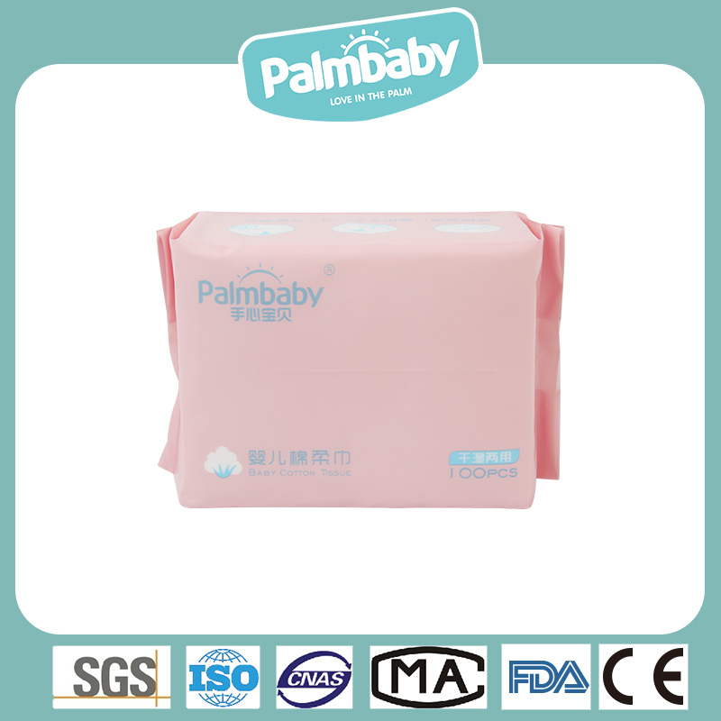 Cotton Tissues for Baby Sensitive Skin Care and Disposable Facial - OEM Dry Tissue