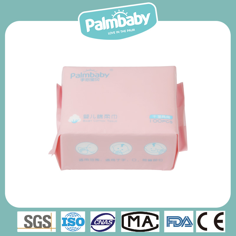 Cotton Tissues for Baby Sensitive Skin Care and Disposable Facial - OEM Dry Tissue