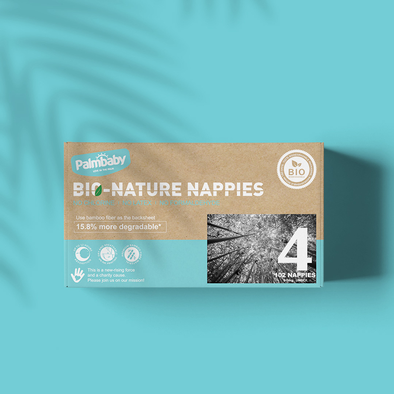 Palmbaby biodegradable bamboo diaper manufacturer export to Australia