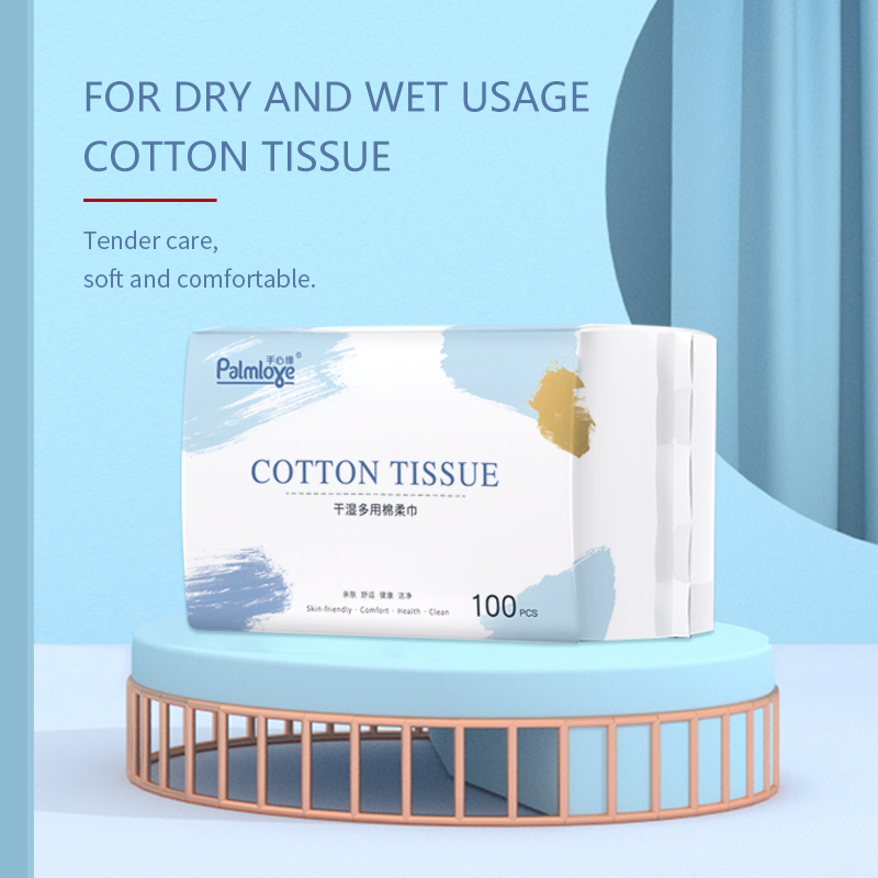 Cotton Facial Dry Wipes 100 Count, Deeply Cleansing Disposable Face - OEM Baby Wipes OEM - OEM Wipes manufacturer
