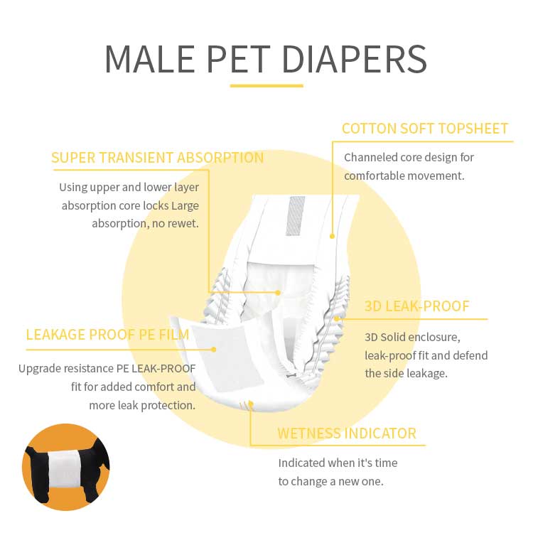 OEM Palmpets Pet Diaper for Pet Diapers Dog Breathable Economic