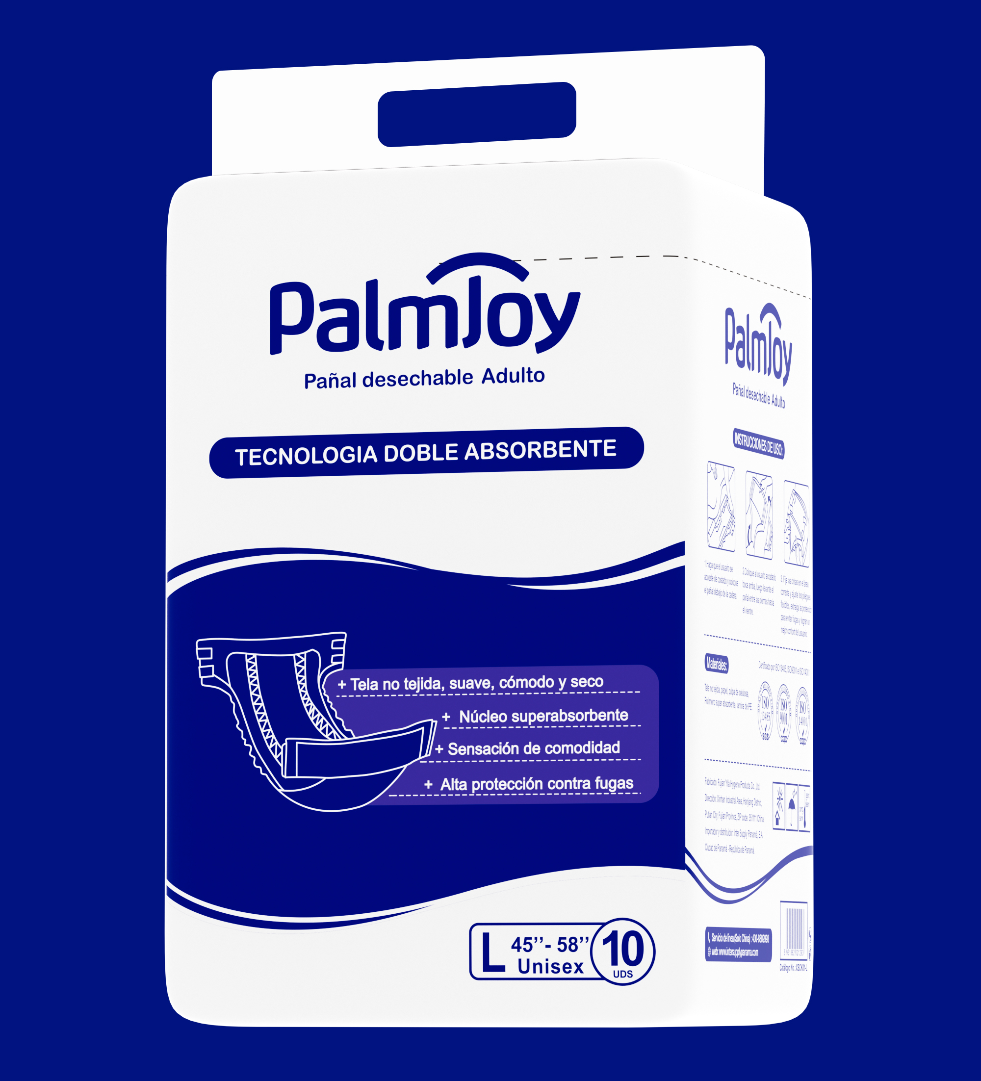 High Absorbency Palmjoy Adult Diapers Adult Incontinence Briefs - OEM Adult Diapers