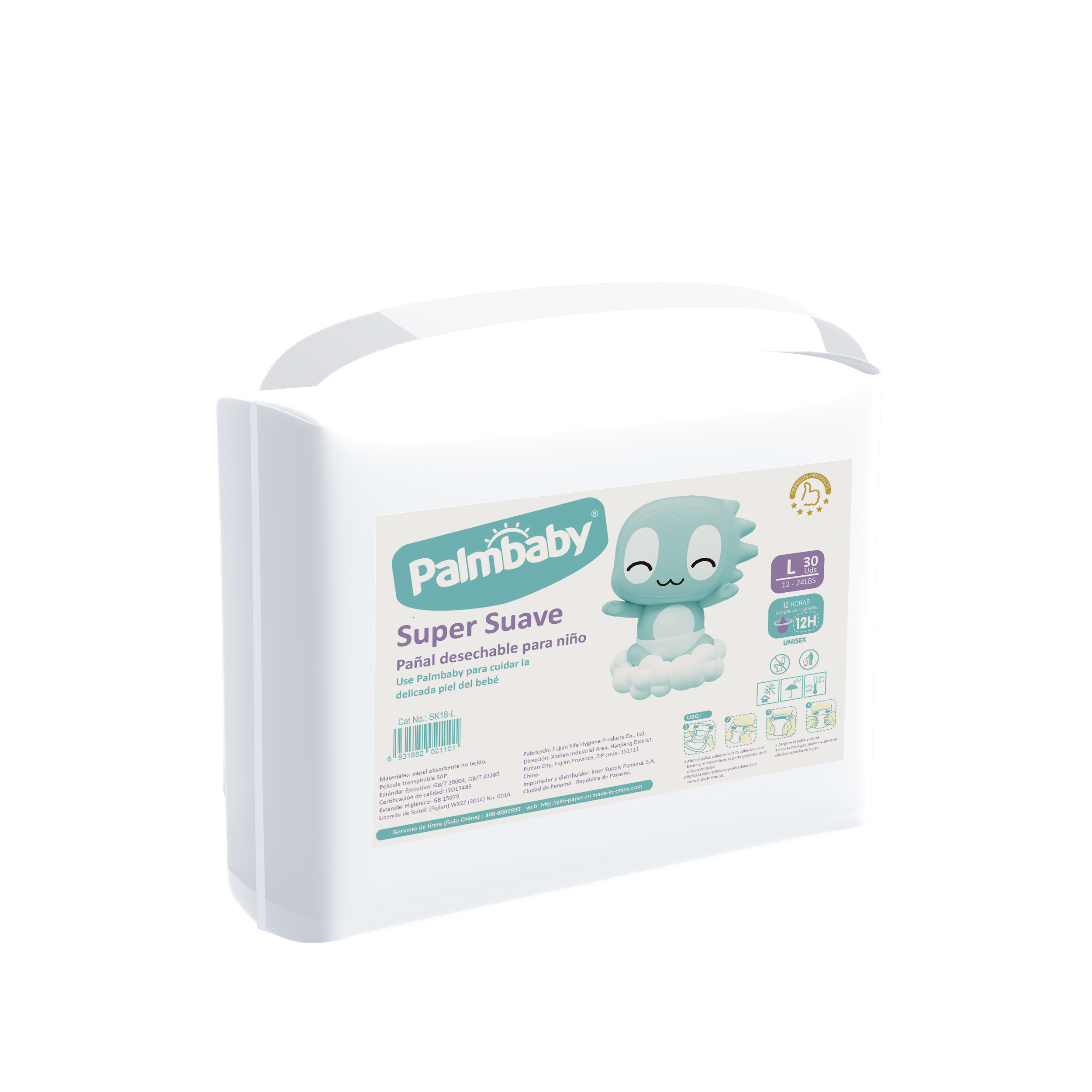 Palmbaby Disposable Baby Diaper Manufacturer SK18 Premium Quality Ultra Thin